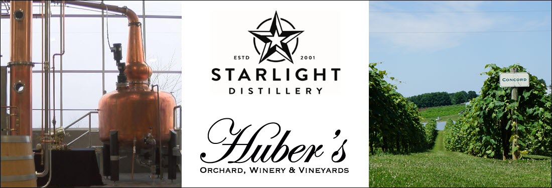 Huber's Orchard, Winery & Distillery - Hubers Winery and Starlight Distillery, 19816 Huber Road, Borden, Indiana
