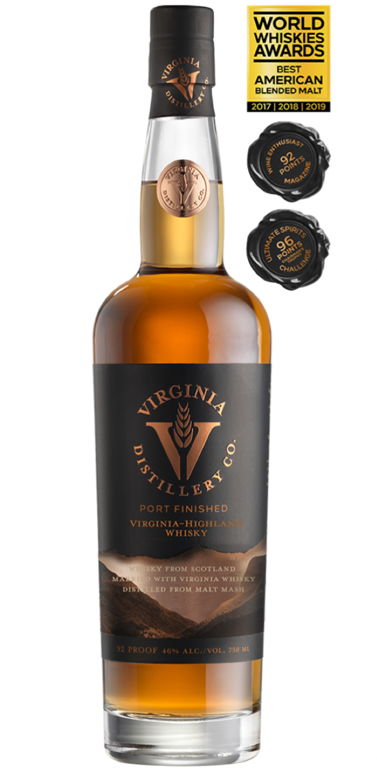 Virginia Distillery Company - Port Finished Virginia Highland Whisky Bottle