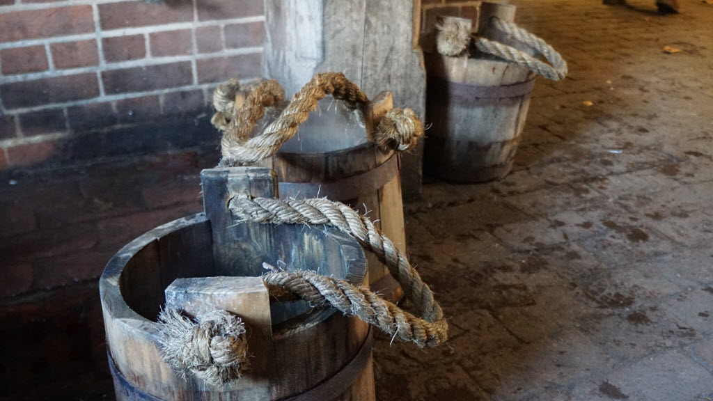 George Washington's Distillery & Gristmill - Wooden Buckets