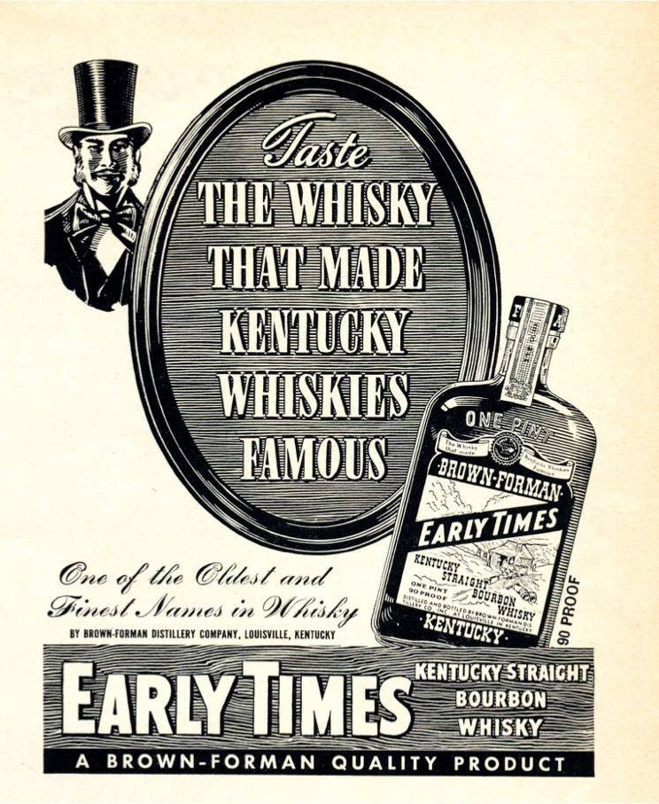 Early Times Kentucky Straight Bourbon Whisky - Taste the Whisky That Made Kentucky Whiskies Famous