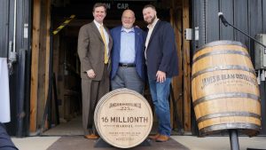 Jim Beam Distillery - Kentucky Gov. Andy Beshear, Fred Noe and Freddie Noe