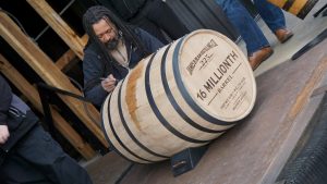 Jim Beam Distillery - Employees got to sign the 16 Millionth Barrel