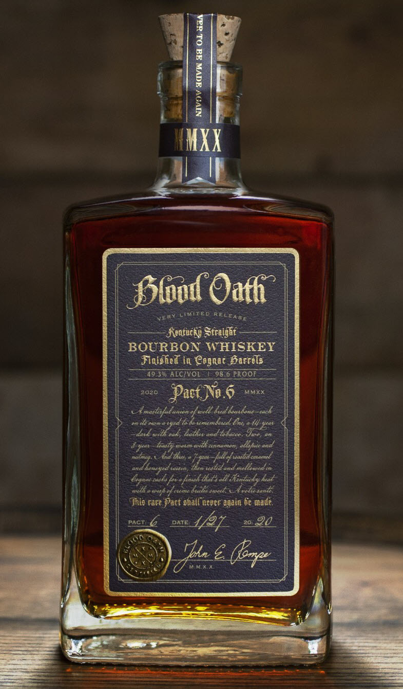 Blood Oath Kentucky Straight Bourbon Whiskey Pact No. 6 Finished in Cognac Barrels