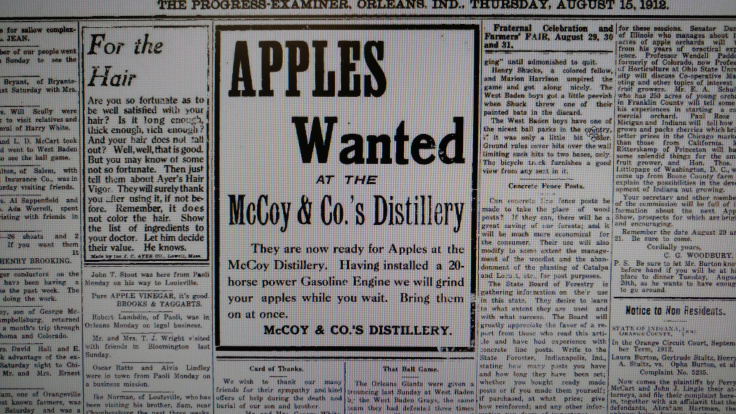 McCoy & Company Distillery - 1912 Newpaper Advertisement