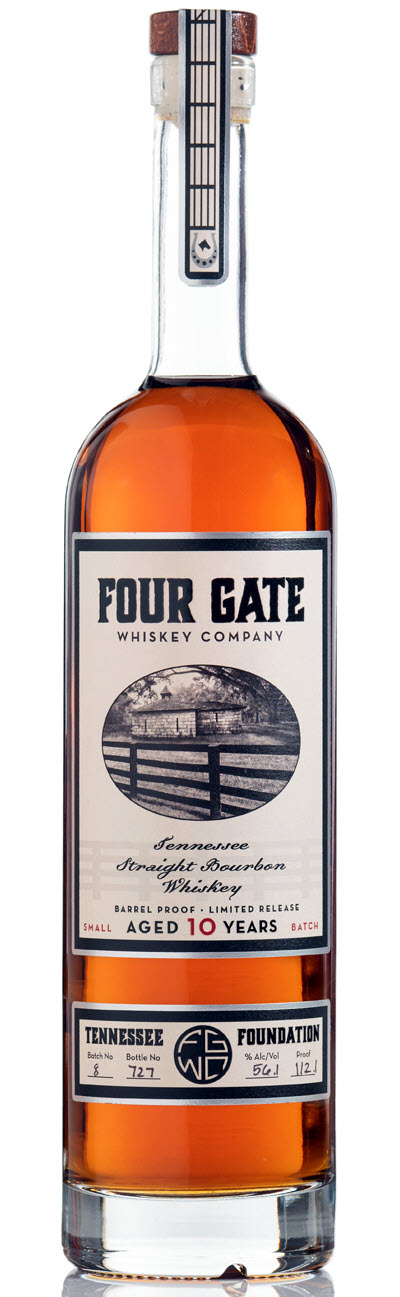 Four Gate Whiskey Co. - Release #8, Tennessee Foundation - A 10 Year Old Tennessee Straight Bourbon Whiskey