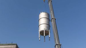 Buffalo Trace Distillery - 22' Tall Cooker Lifted by Crane