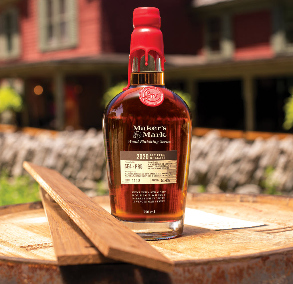 Maker's Mark Distillery - 2020 Limted Edition Wood Finish Series Kentucky Straight Bourbon Whiskey, Bottle and Staves