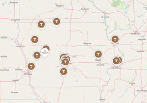 Iowa Distillery Trail Map