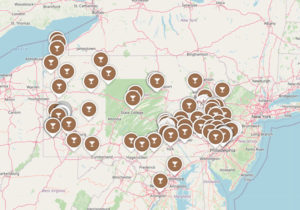 Pennsylvania Distillery Trail Map