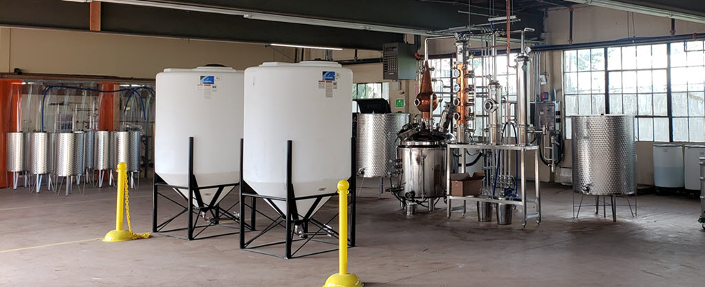 Striped Lion Distilling - Distillery Production Floor Featuring a 100 Gallon Affordable Distillery Equipment Still