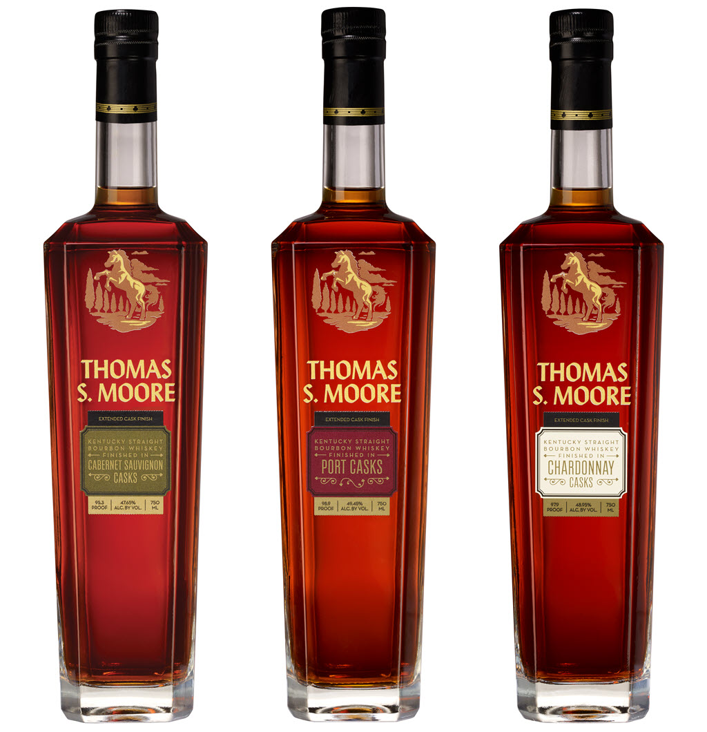 Thomas S. Moore - Kentucky Straight Bourbon Finished in Cabernet Sauvignon, Port and Chardonnay Casks, Bottles