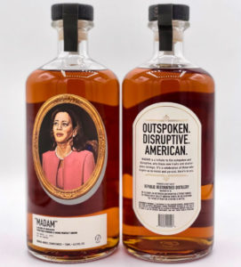 Republic Restoratives Distillery - MADAM Vice-President Whiskey Bottle Front and Back