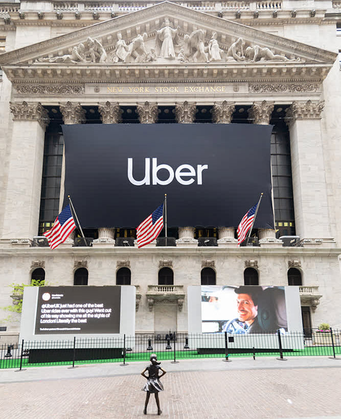 Uber - IPO NYSE Facade