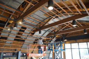 Log Still Distillery - Quonset Hut Shape Tasting Room under construction