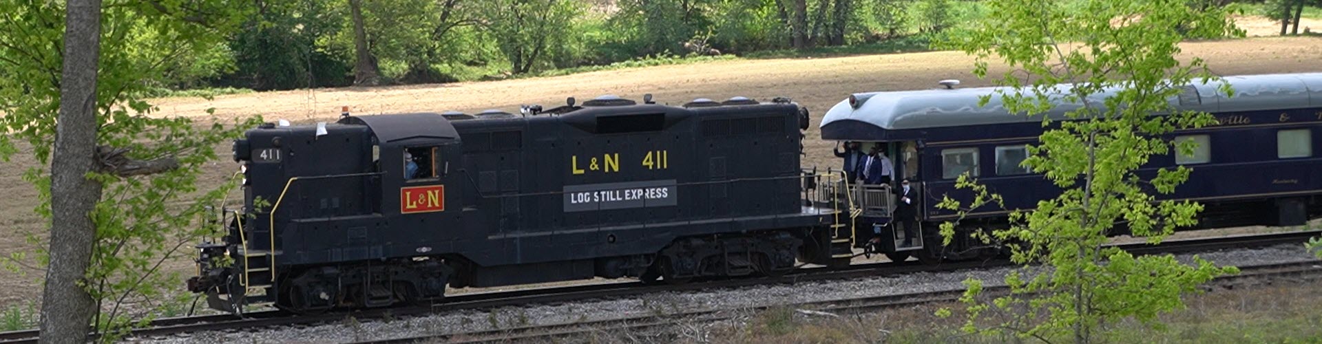 Log Still Distillery - The Log Still Express Arrives at the Train Depot