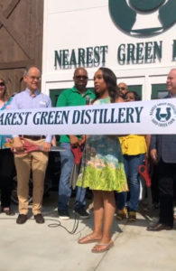 Nearest Green Distillery - CEO and Founder Fawn Weaver at the Grand Reopening Ribbon Cutting