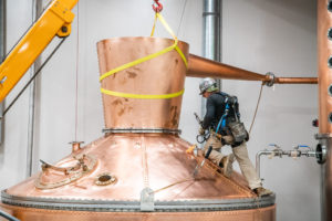Sugarlands Distilling Co. - Vendome Copper & Brass Works 4500 Gallon Copper Pot Still Installation