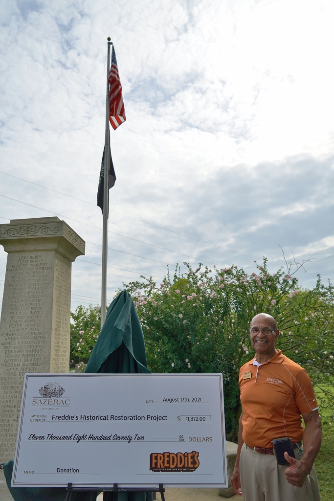 Buffalo Trace Distillery - Freddie's Historical Restoration Project at Greenhill Cemetery Receives a Check for Nearly $12k