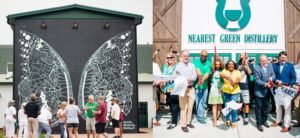Nearest Green Distillery - The 'What Lifts You' Angel Wings mural and Grand Re-Opening