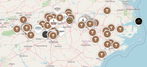 Distillery Trail - North Carolina Distillery Trail Map