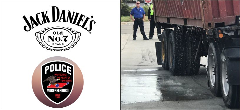 Jack Daniel's Distillery - Truck Carrying $400k of Jack Daniels Overturns on I-24 on-ramp