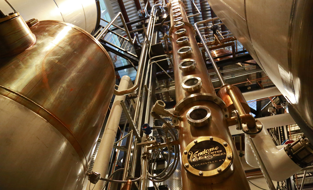 Breckenridge Distillery - Vendome Copper & Brass Works 42 foot tall copper column still