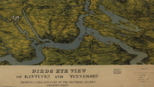 Birds eye view of Kentucky and Tennessee showing Cairo 1862