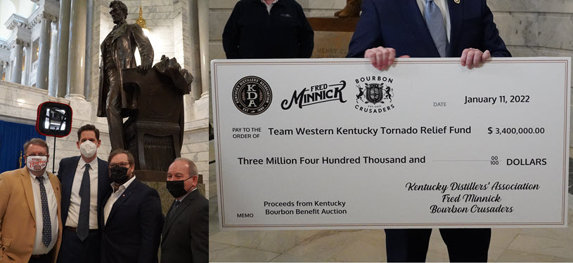 Kentucky Distillers' Association - Kentucky Bourbon Benefit Gives $3.4 Million Check to KY Gov. Beshear