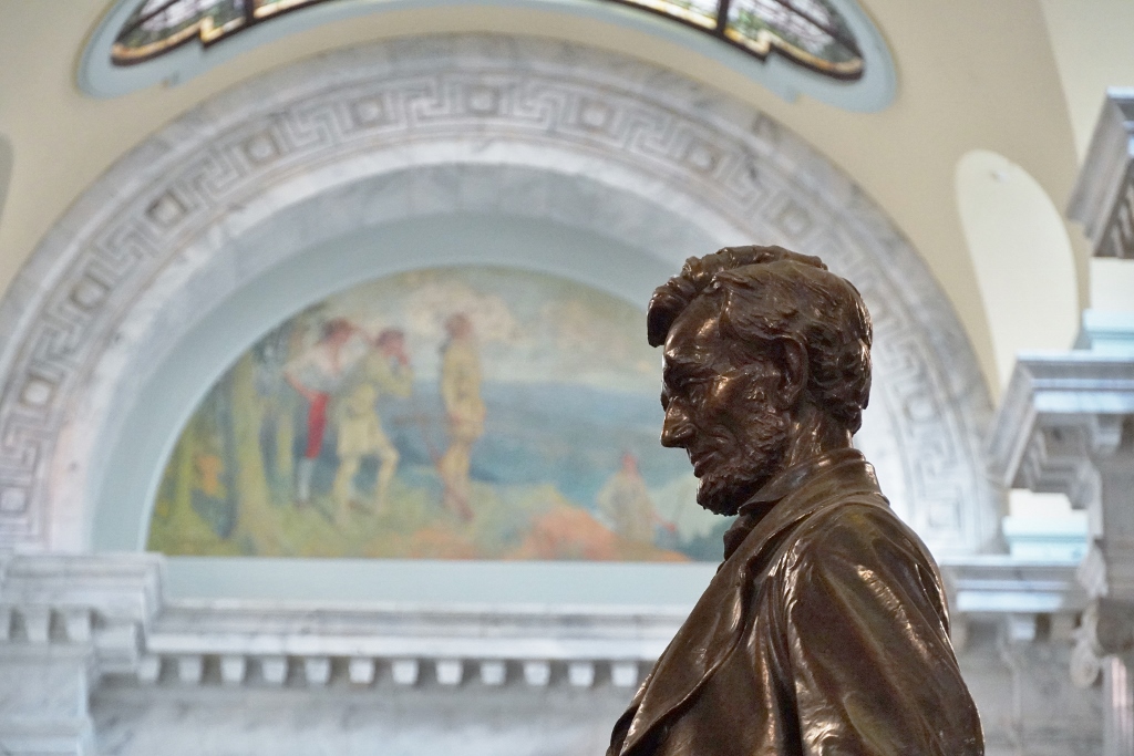 Kentucky State Capital - Abraham Lincoln Stands Tall in the Capital Rotunda