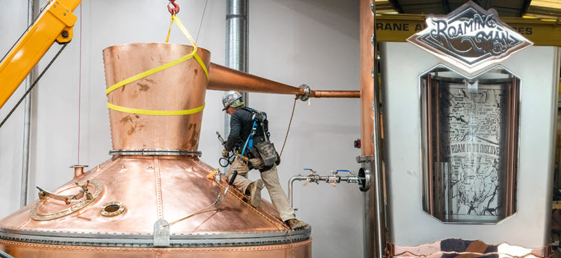 Sugarlands Distilling Co. - New Vendome Copper & Brass Works 4500 Gallon Copper Pot Still