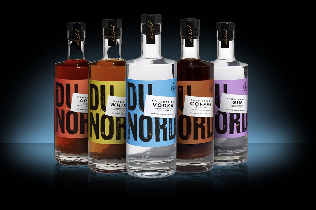 Du Nord Social Spirits - Bottles and Labels after Re-Brand