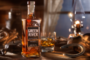 Green River Distilling Co. - Green River Kentucky Straight Bourbon Whiskey, 2022 Release, Bottle on Table