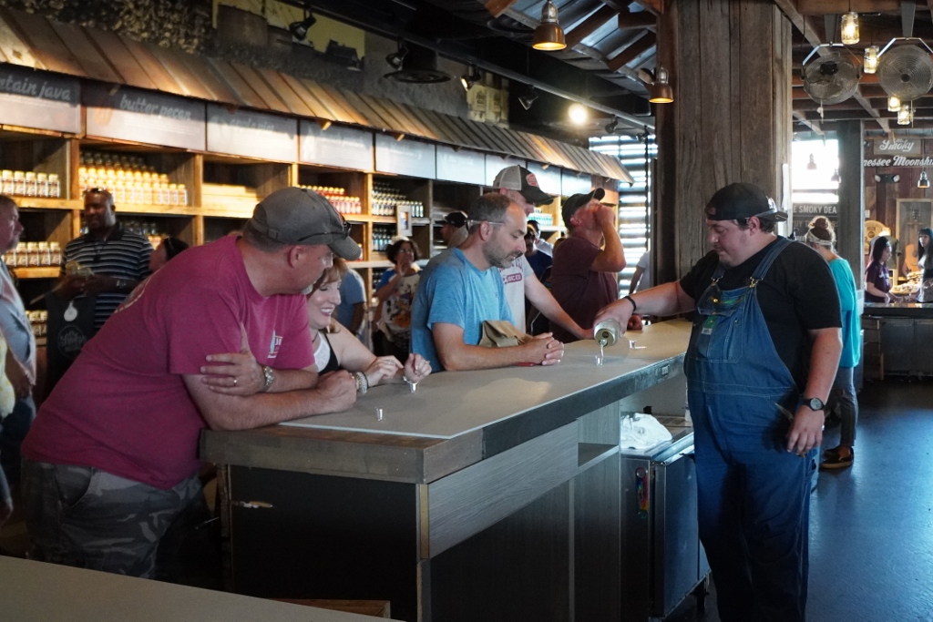 Ole Smoky Tennessee Moonshine Distillery - The Island in Pigeon Forge, Tennessee, Serving Moonshine Samples