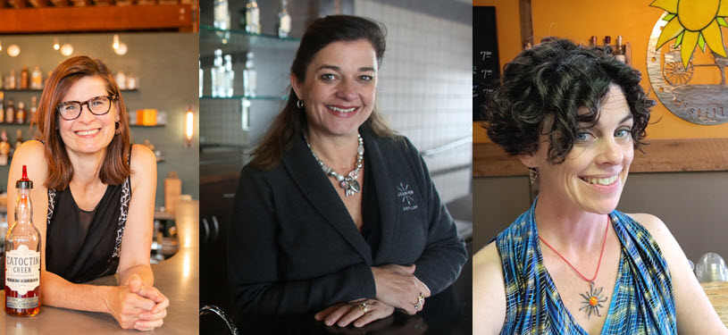 American Craft Spirts Association - 2022 Leadership Team, President Becky Harris, VP Gina Holman and Secretary-Tresurer Jessica Lemmon