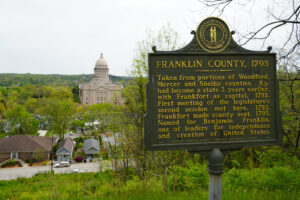 Kentucky State Capital - Frankfort, Franklin County, Kentucky Established 1795, Historical Marker