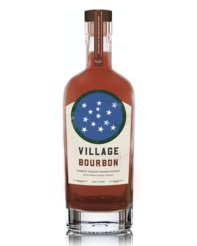 Village Garage Distillery - Village Bourbon Whiskey Bottle