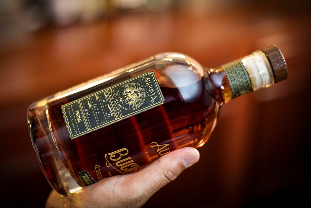 Augusta Distillery - 13 Year Old Buckner's Single Barrel Bourbon Whiskey, Bottle Label