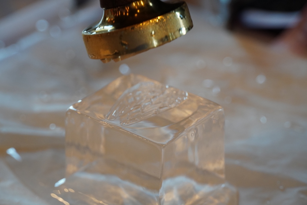 Kentucky Straight Ice - Handcrafted Limestone Filtered Water, Custom Stamped Ice Cubes