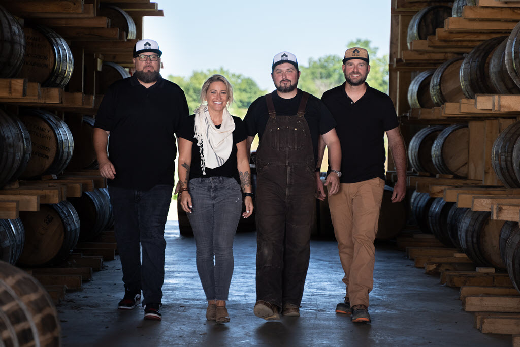 Hidden Barn Whiskey - Co-Founders Nate Winegar, Jackie Zykan, Royce Neeley and Matt Dankner