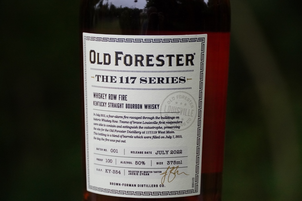 Old Forester Distillery - The 117 Series, Whiskey Row Fire Selected by Master Taster Jackie Zykan