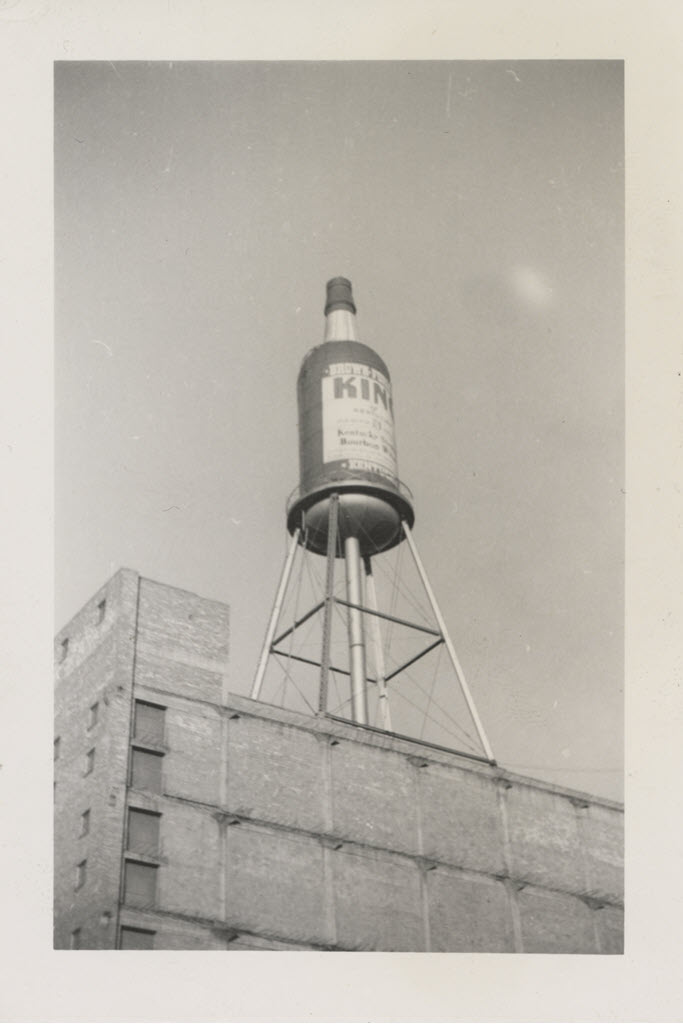 Brown Forman Distillery - The King of Kentucky on Water Tower 1936