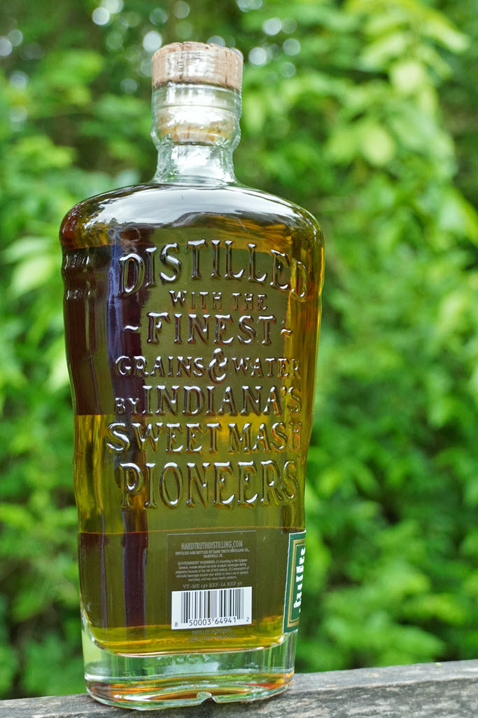 Hard Truth Distilling - Hard Truth Sweet Mash Rye Whiskey, Bottle Back