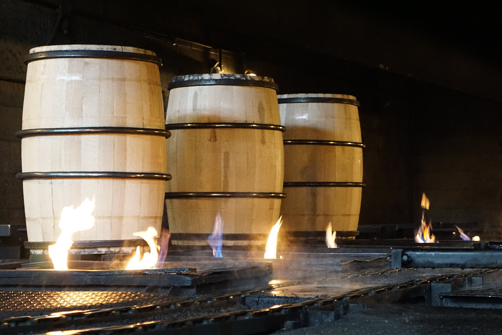 Brown-Forman Cooperage - Barrels Getting Ready for Charring