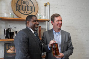 Fresh Bourbon Distilling Co. - Co-Founder Sean Edwards with Kentucky Gov. Andy Beshear
