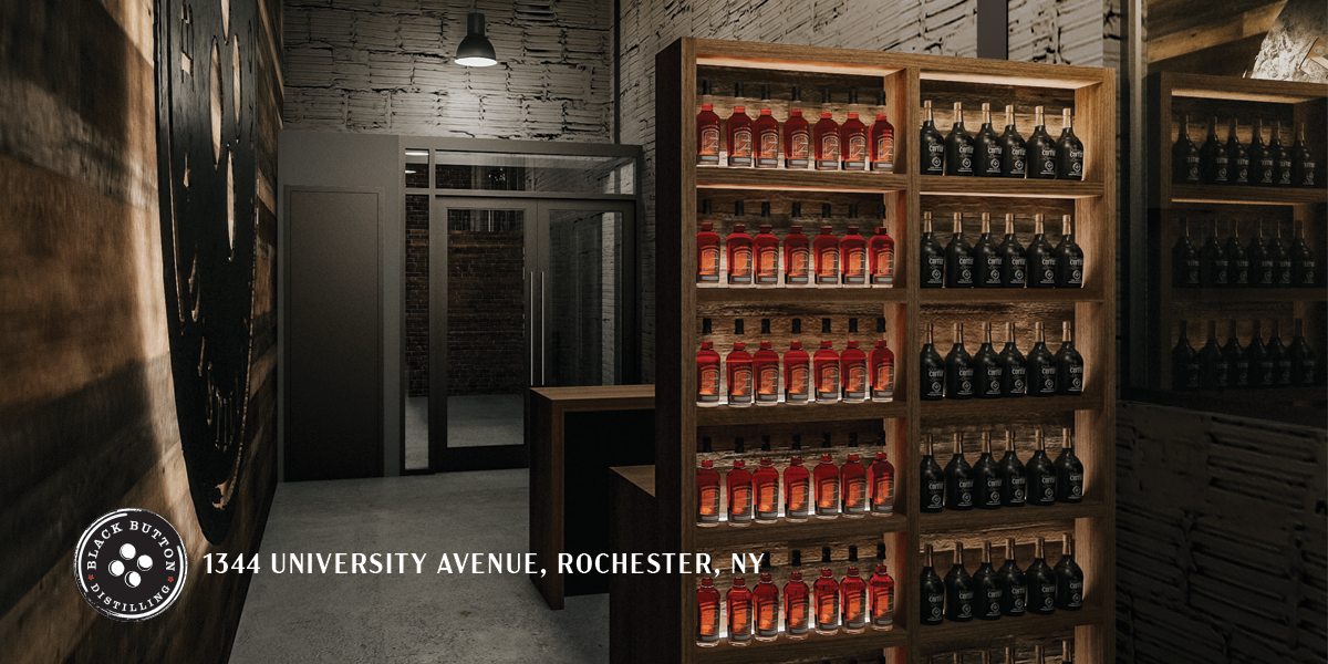 Black Button Distilling - Rendering, Interior, 1344 University Avenue, Rochester, NY