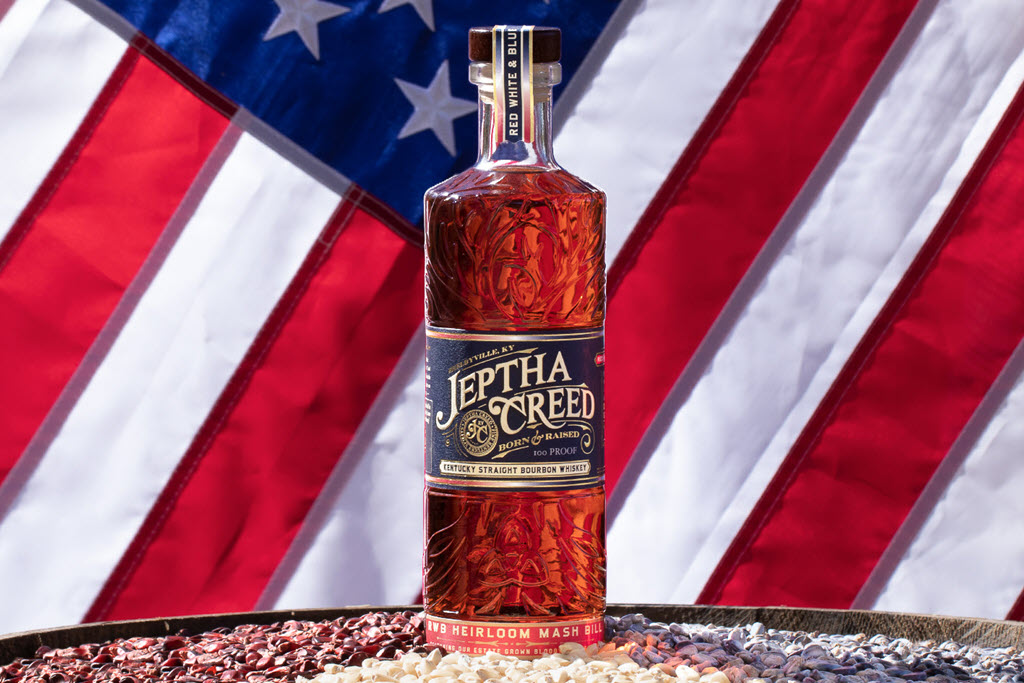 Jeptha Creed Distillery - Red, White and Blue Kentucky Straight Bourbon Whiskey