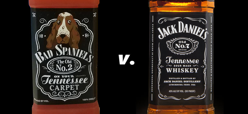 Jack Daniels Distillery - Jack Daniel's vs. Bad Spaniels Dog Toy
