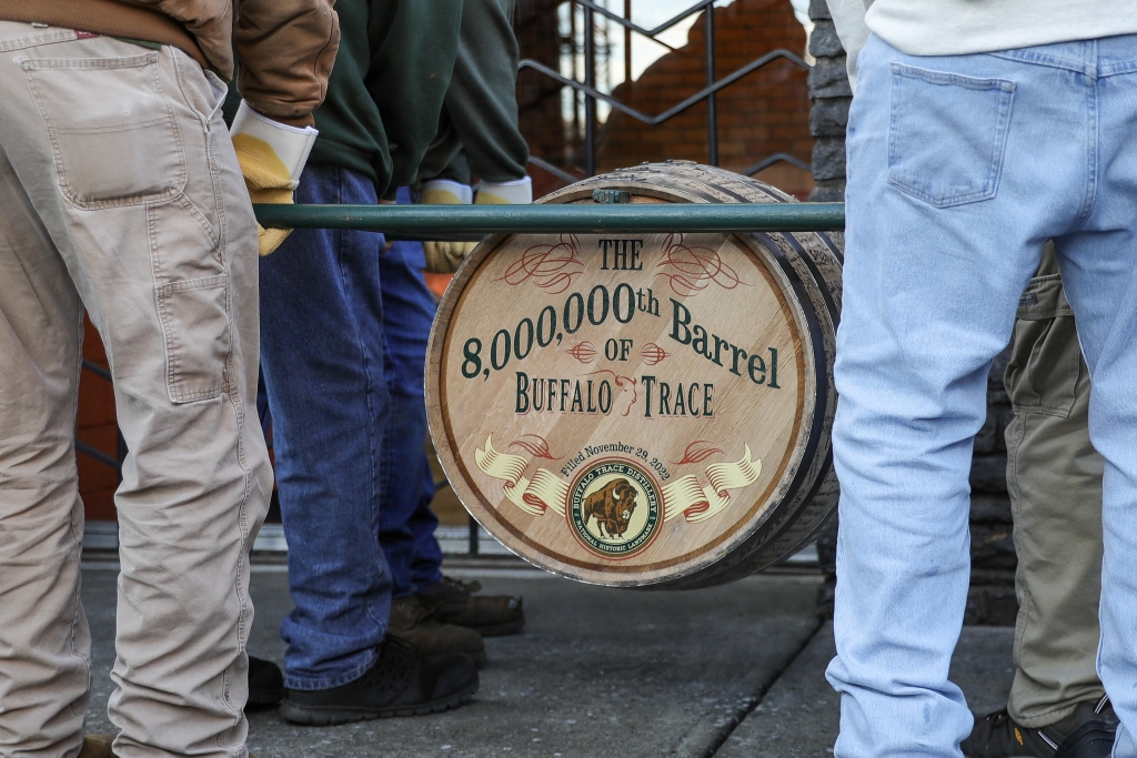 Buffalo Trace Distillery - 8 Millionth Barrel, Filled November 29, 2022, On the Way to Warehouse V