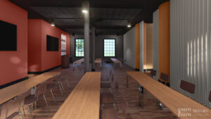 Brindiamo Penthouse - Spalding Hall Classroom Rendering