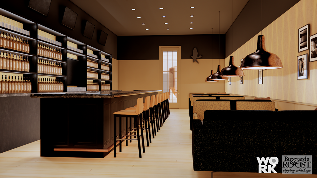 Buzzard's Roost Whiskey - Rendering, Bar